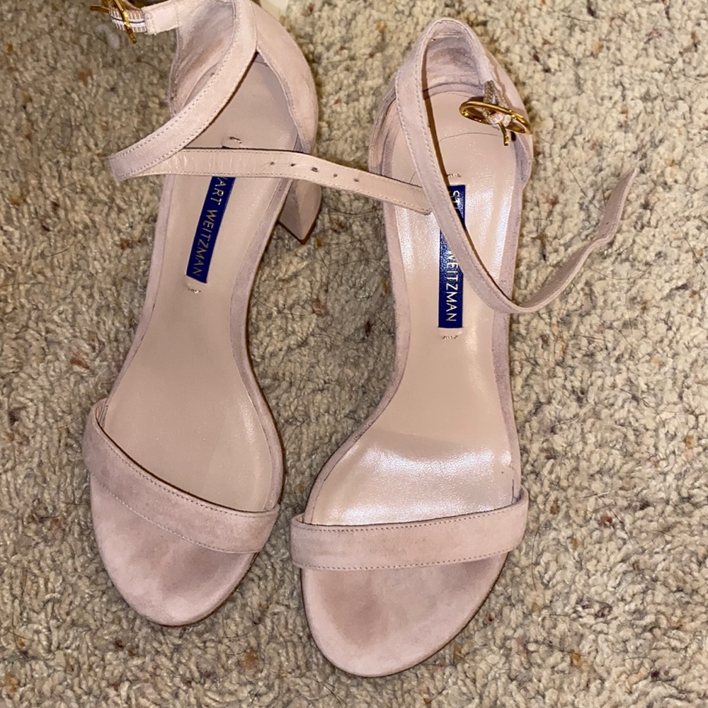Stuart weitzman suede nude sandals